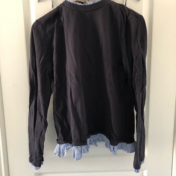 Oasis Fashion  Dark blue sweater with blouse detail Size L - Picture 1 of 12